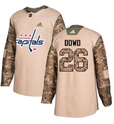 Men's Adidas Washington Capitals #26 Nic Dowd Authentic Camo Veterans Day Practice NHL Jersey