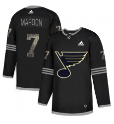 Men's Adidas St. Louis Blues #7 Patrick Maroon Black Authentic Classic Stitched NHL Jersey