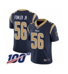 Men's Los Angeles Rams #56 Dante Fowler Jr Navy Blue Team Color Vapor Untouchable Limited Player 100th Season Football Jersey