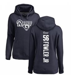 NFL Women's Nike Los Angeles Rams #56 Dante Fowler Jr Navy Blue Backer Pullover Hoodie