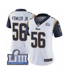 Women's Nike Los Angeles Rams #56 Dante Fowler Jr White Vapor Untouchable Limited Player Super Bowl LIII Bound NFL Jersey