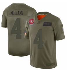 Men's San Francisco 49ers #4 Nick Mullens Limited Camo 2019 Salute to Service Football Jersey