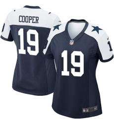 Women's Nike Dallas Cowboys #19 Amari Cooper Game Navy Blue Throwback Alternate NFL Jersey
