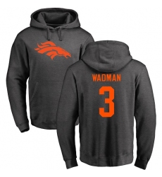 NFL Nike Denver Broncos #3 Colby Wadman Ash One Color Pullover Hoodie