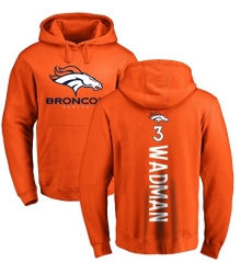 NFL Nike Denver Broncos #3 Colby Wadman Orange Backer Pullover Hoodie