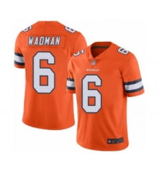 Youth Denver Broncos #6 Colby Wadman Limited Orange Rush Vapor Untouchable Football Jersey