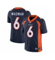 Youth Denver Broncos #6 Colby Wadman Navy Blue Alternate Vapor Untouchable Limited Player Football Jersey