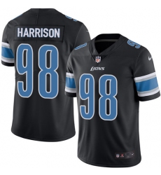 Youth Nike Detroit Lions #98 Damon Harrison Limited Black Rush Vapor Untouchable NFL Jersey