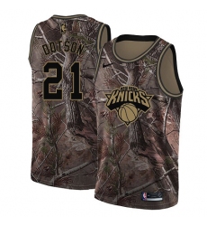 Men's Nike New York Knicks #21 Damyean Dotson Swingman Camo Realtree Collection NBA Jersey