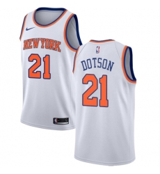 Women's Nike New York Knicks #21 Damyean Dotson Swingman White NBA Jersey - Association Edition