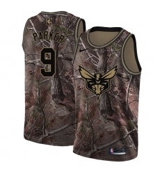 Men's Nike Charlotte Hornets #9 Tony Parker Swingman Camo Realtree Collection NBA Jersey