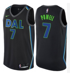 Youth Nike Dallas Mavericks #7 Dwight Powell Swingman Black NBA Jersey - City Edition