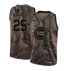 Men's Nike Detroit Pistons #25 Reggie Bullock Swingman Camo Realtree Collection NBA Jersey