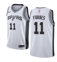 Men's Nike San Antonio Spurs #11 Bryn Forbes Swingman White NBA Jersey - Association Edition