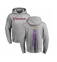 NFL Nike Minnesota Vikings #31 Ameer Abdullah Ash Backer Pullover Hoodie