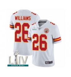 Men's Kansas City Chiefs #26 Damien Williams White Vapor Untouchable Limited Player Super Bowl LIV Bound Football Jersey