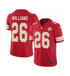Men's Nike Kansas City Chiefs #26 Damien Williams Red Team Color Vapor Untouchable Limited Player NFL Jersey