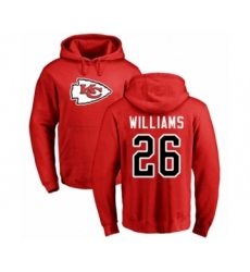 NFL Nike Kansas City Chiefs #26 Damien Williams Red Name & Number Logo Pullover Hoodie