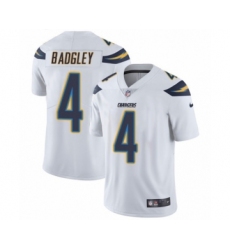 Men's Nike Los Angeles Chargers #4 Michael Badgley White Vapor Untouchable Limited Player NFL Jersey