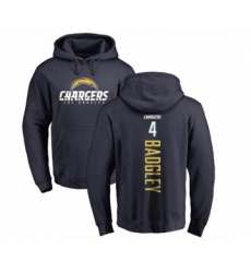 NFL Nike Los Angeles Chargers #4 Michael Badgley Navy Blue Backer Pullover Hoodie