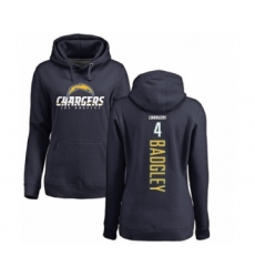 NFL Women's Nike Los Angeles Chargers #4 Michael Badgley Navy Blue Backer Pullover Hoodie