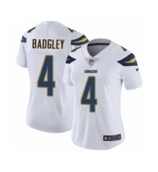 Women's Nike Los Angeles Chargers #4 Michael Badgley White Vapor Untouchable Limited Player NFL Jersey