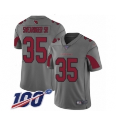 Men's Arizona Cardinals #35 D.J. Swearinger SR Limited Silver Inverted Legend 100th Season Football Jersey