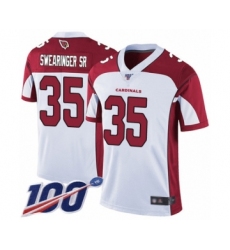 Men's Arizona Cardinals #35 D.J. Swearinger SR White Vapor Untouchable Limited Player 100th Season Football Jersey