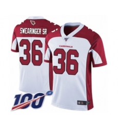 Men's Arizona Cardinals #36 D.J. Swearinger SR White Vapor Untouchable Limited Player 100th Season Football Jersey