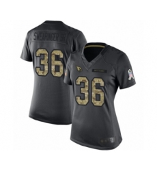 Women's Arizona Cardinals #36 D.J. Swearinger SR Limited Black 2016 Salute to Service Football Jersey
