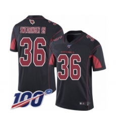 Youth Arizona Cardinals #36 D.J. Swearinger SR Limited Black Rush Vapor Untouchable 100th Season Football Jersey