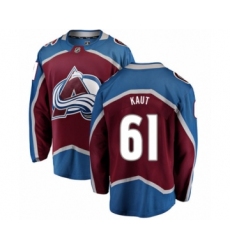 Youth Colorado Avalanche #61 Martin Kaut Authentic Maroon Home Fanatics Branded Breakaway NHL Jersey