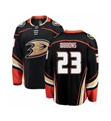 Men's Anaheim Ducks #23 Brian Gibbons Authentic Black Home Fanatics Branded Breakaway NHL Jersey