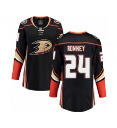 Women's Anaheim Ducks #24 Carter Rowney Authentic Black Home Fanatics Branded Breakaway NHL Jersey
