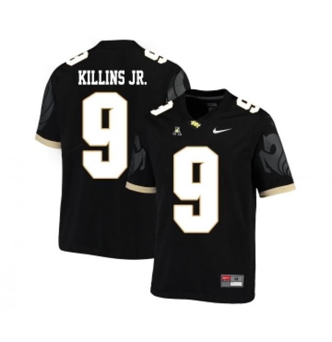 UCF Knights 9 Adrian Killins Jr. Black College Football Jersey