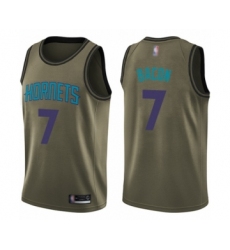 Men's Charlotte Hornets #7 Dwayne Bacon Swingman Green Salute to Service Basketball Jersey