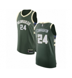 Men's Milwaukee Bucks #24 Pat Connaughton Authentic Green Basketball Jersey - Icon Edition
