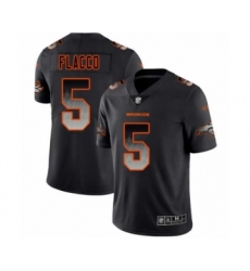 Men's Denver Broncos #5 Joe Flacco Black Smoke Fashion Limited Football Jersey