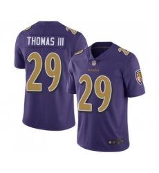 Men's Baltimore Ravens #29 Earl Thomas III Limited Purple Rush Vapor Untouchable Football Jersey