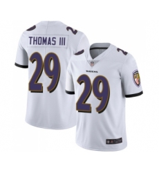 Men's Baltimore Ravens #29 Earl Thomas III White Vapor Untouchable Limited Player Football Jersey