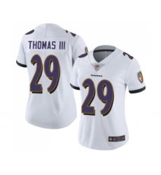 Women's Baltimore Ravens #29 Earl Thomas III White Vapor Untouchable Limited Player Football Jersey