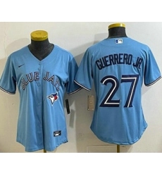 Women's Toronto Blue Jays #27 Vladimir Guerrero Jr Light Blue Cool Base Jersey