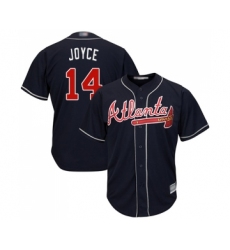 Men's Atlanta Braves #14 Matt Joyce Replica Blue Alternate Road Cool Base Baseball Jersey