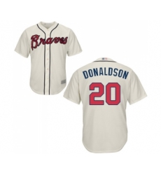 Youth Atlanta Braves #20 Josh Donaldson Replica Cream Alternate 2 Cool Base Baseball Jersey