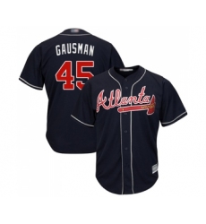 Men's Atlanta Braves #45 Kevin Gausman Replica Blue Alternate Road Cool Base Baseball Jersey