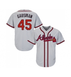 Men's Atlanta Braves #45 Kevin Gausman Replica Grey Road Cool Base Baseball Jersey