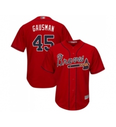 Men's Atlanta Braves #45 Kevin Gausman Replica Red Alternate Cool Base Baseball Jersey