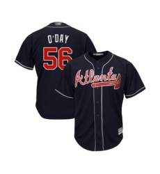 Men's Atlanta Braves #56 Darren O Day Replica Blue Alternate Road Cool Base Baseball Jersey