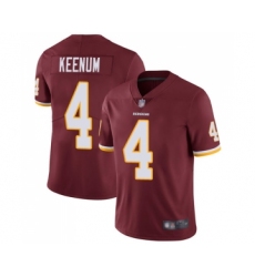 Men's Washington Redskins #4 Case Keenum Burgundy Red Team Color Vapor Untouchable Limited Player Football Jerseys