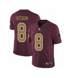 Men's Washington Redskins #8 Case Keenum Burgundy Red Gold Number Alternate 80TH Anniversary Vapor Untouchable Limited Player Football Jersey